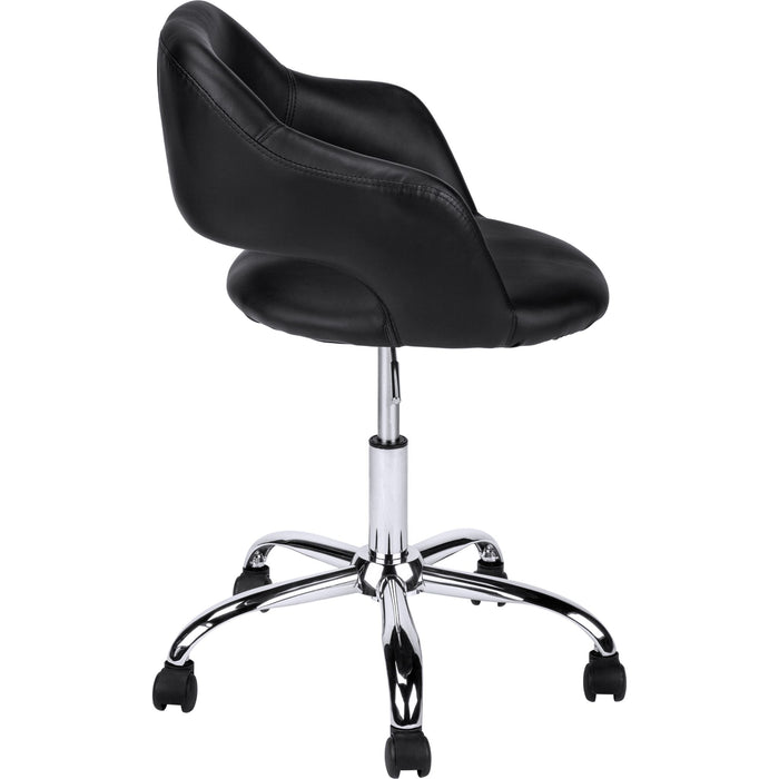 Office Chair - Chrome Metal Hydraulic Lift Base