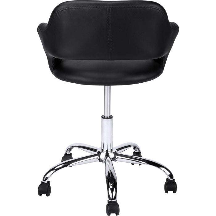 Office Chair - Chrome Metal Hydraulic Lift Base