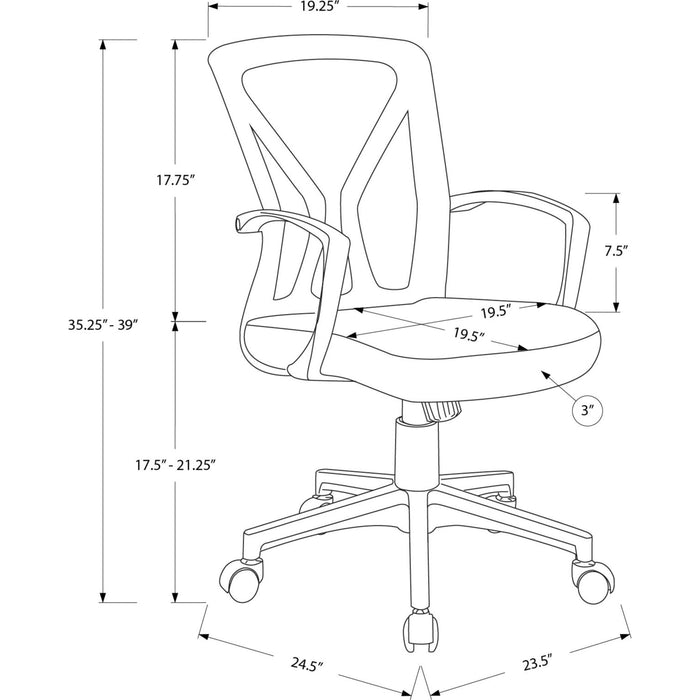 Office Chair - Gaming - Fabric on Castors