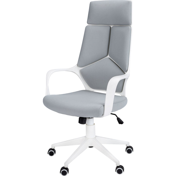 Office Chair - Grey Fabric - High Back Executive