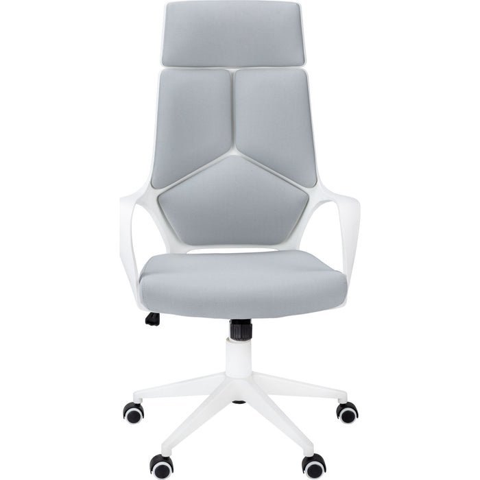 Office Chair - Grey Fabric - High Back Executive