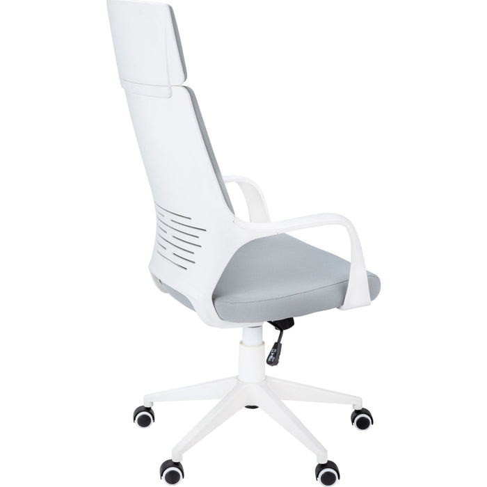 Office Chair - Grey Fabric - High Back Executive