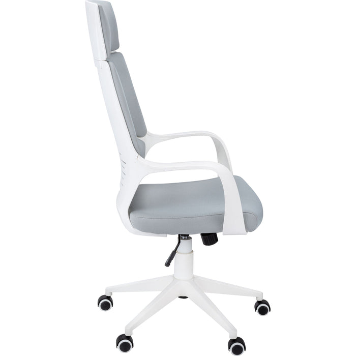 Office Chair - Grey Fabric - High Back Executive