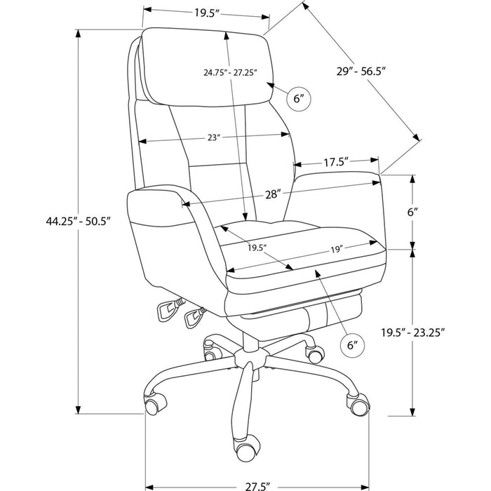 Office Chair - Leather-look - High Back Executive