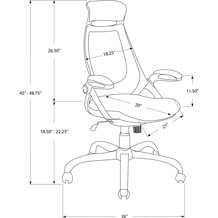 Office Chair - Mesh - Chrome High-back Executive