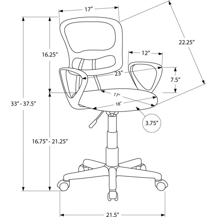 Office Chair - Mesh Juvenile - Multi Position
