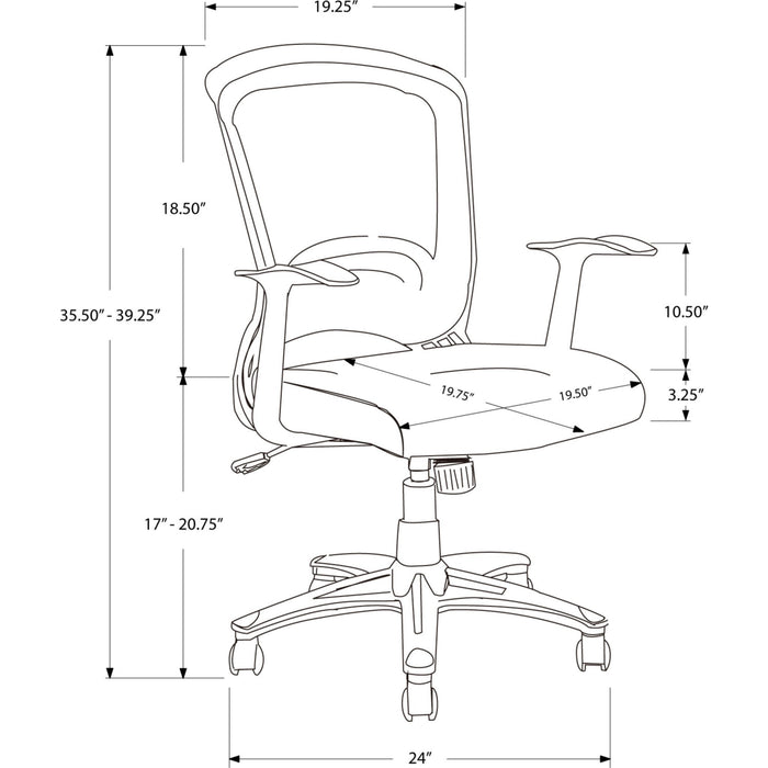 Office Chair - Mesh Mid-back - Multi-position