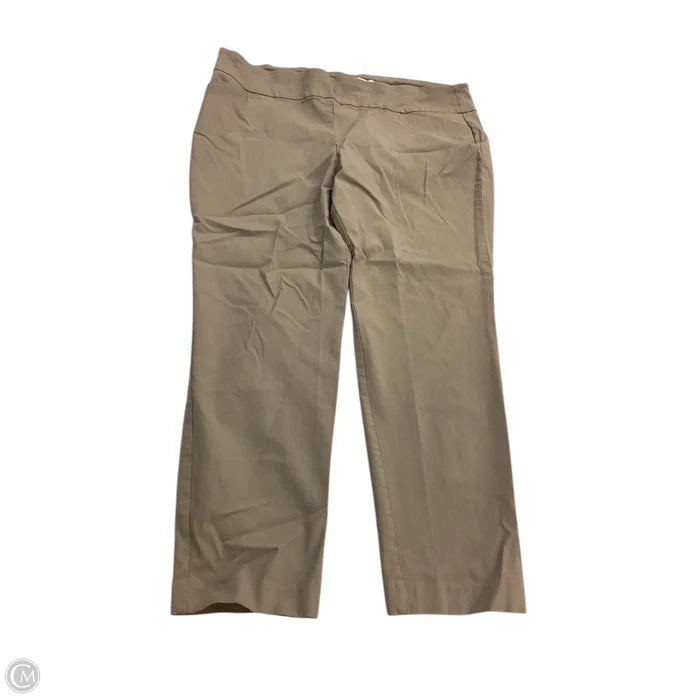 Pants Cropped By Van Heusen In Tan, Size: 18