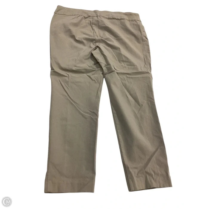 Pants Cropped By Van Heusen In Tan, Size: 18