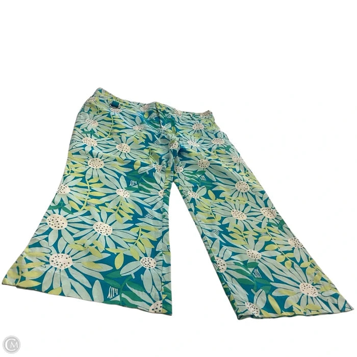 Pants Designer By Lilly Pulitzer In Blue & Green, Size: 4