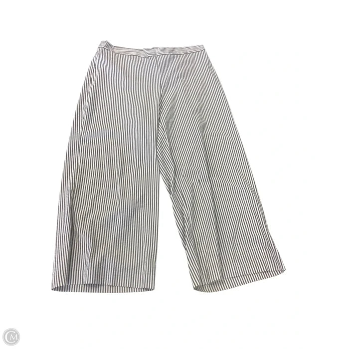Pants Wide Leg By Anne Klein In Striped Pattern, Size: L
