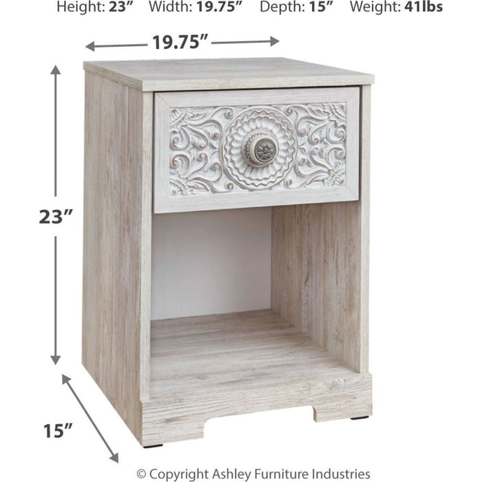 Paxberry Nightstand - Whitewash