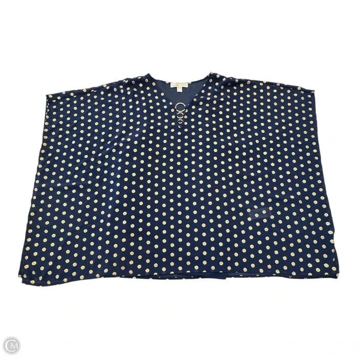 Poncho By Michael By Michael Kors In Blue & Gold, Size: S