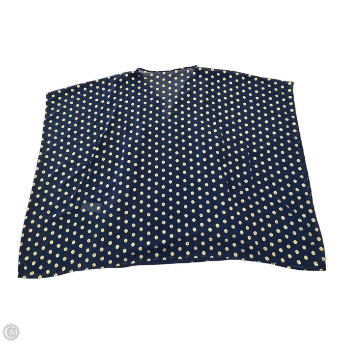 Poncho By Michael By Michael Kors In Blue & Gold, Size: S
