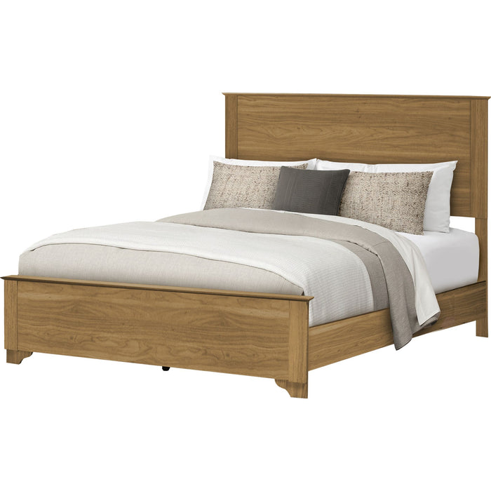 Queen Panel Bed - Oak