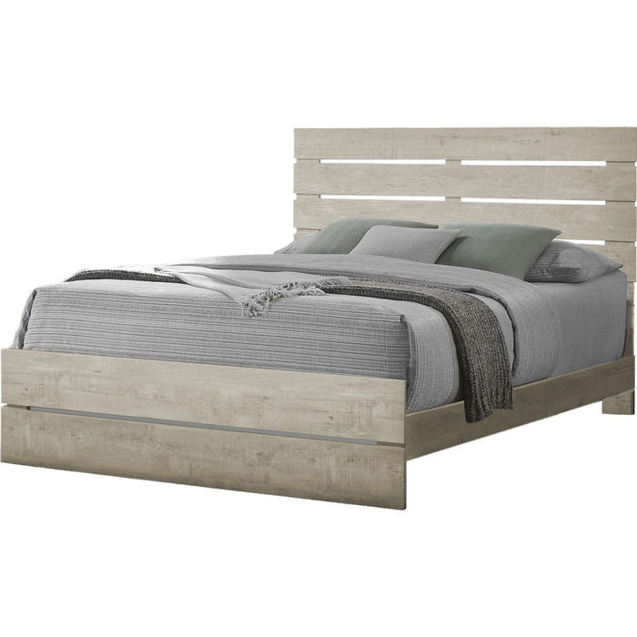 Queen Panel Bed - Oak