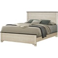 Queen Panel Bed - Oak/Black