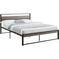 Queen Platform Bed - Black/Grey