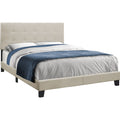 Queen Upholstered Bed - Beige