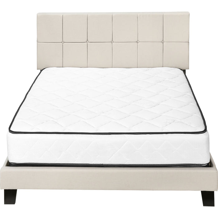 Queen Upholstered Bed - Beige
