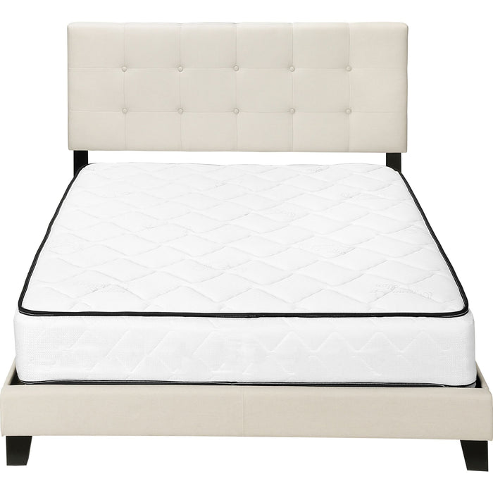 Queen Upholstered Bed - Beige