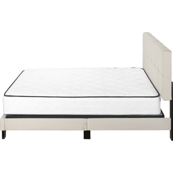 Queen Upholstered Bed - Beige
