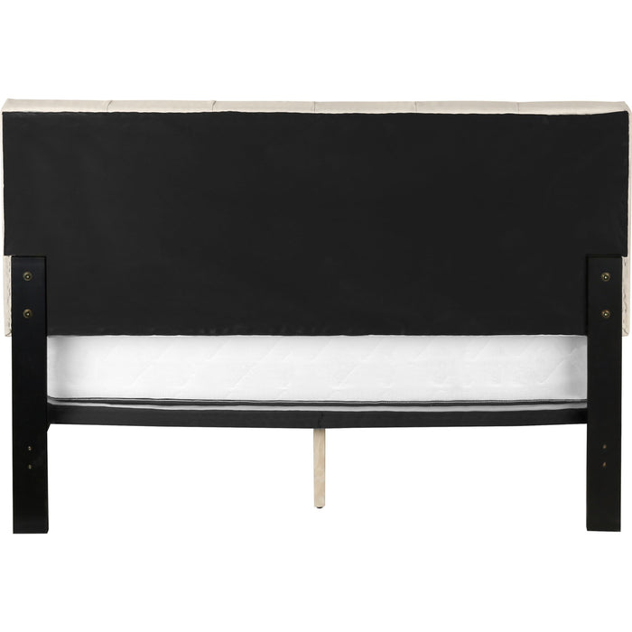 Queen Upholstered Bed - Beige