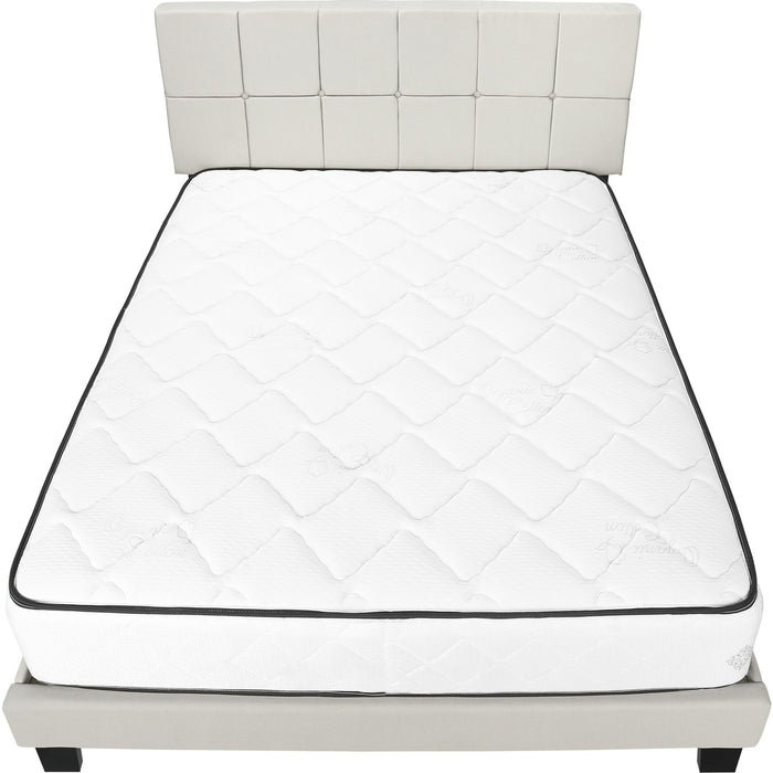 Queen Upholstered Bed - Beige