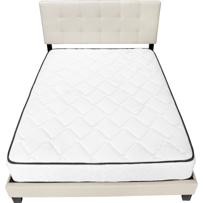 Queen Upholstered Bed - Beige