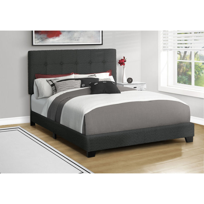 Queen Upholstered Bed - Black
