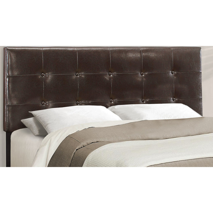 Queen Upholstered Bed - Brown