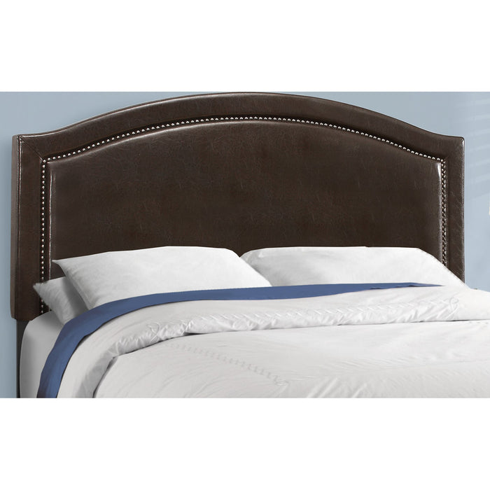 Queen Upholstered Bed - Brown