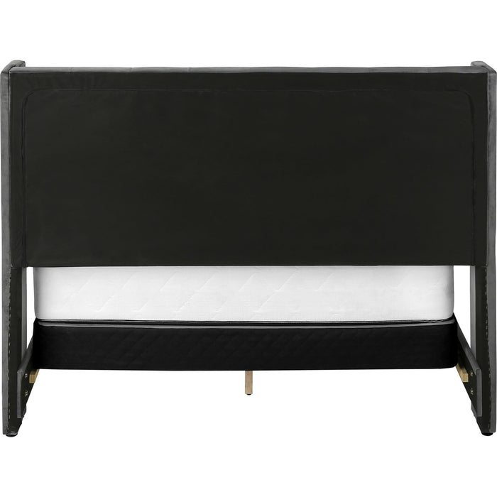 Queen Upholstered Bed - Dark Grey