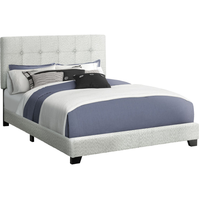 Queen Upholstered Bed - Grey