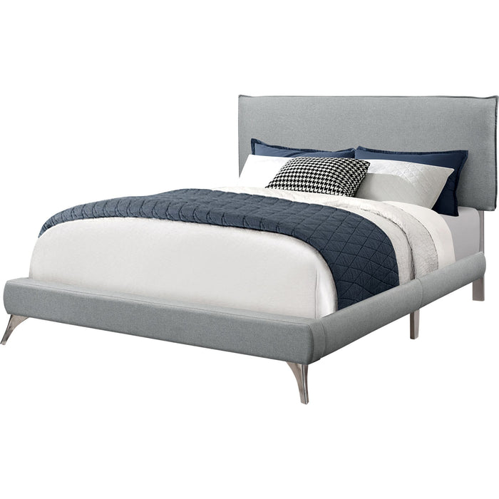 Queen Upholstered Bed - Grey