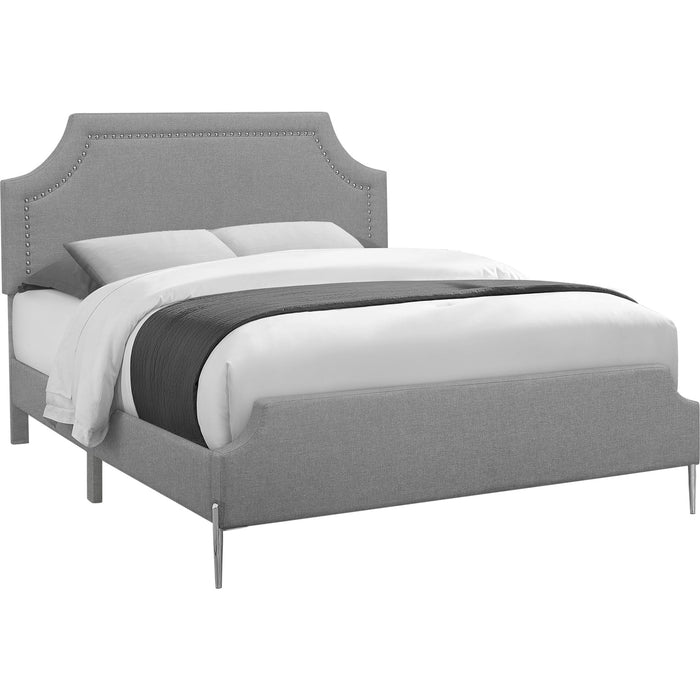 Queen Upholstered Bed - Grey