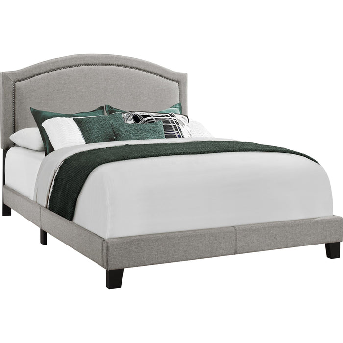 Queen Upholstered Bed - Grey