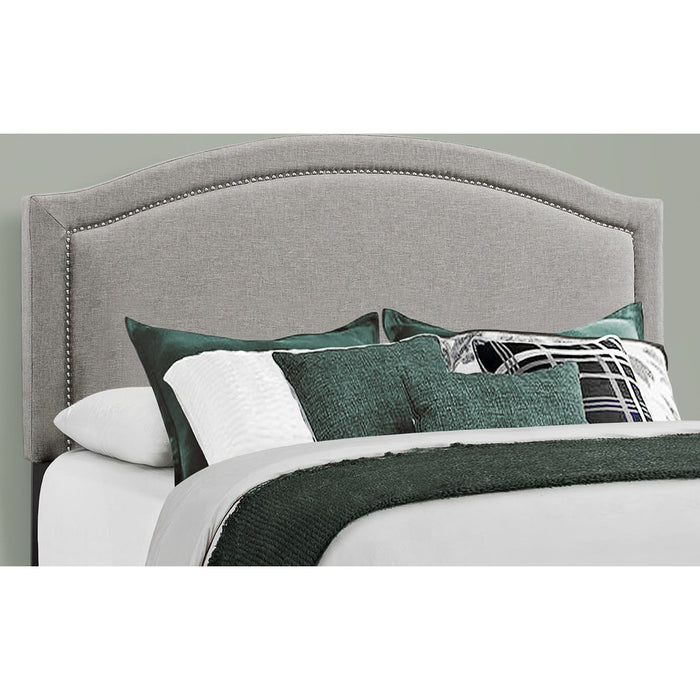 Queen Upholstered Bed - Grey