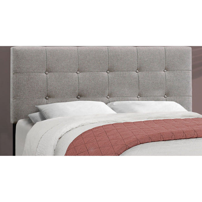 Queen Upholstered Bed - Grey