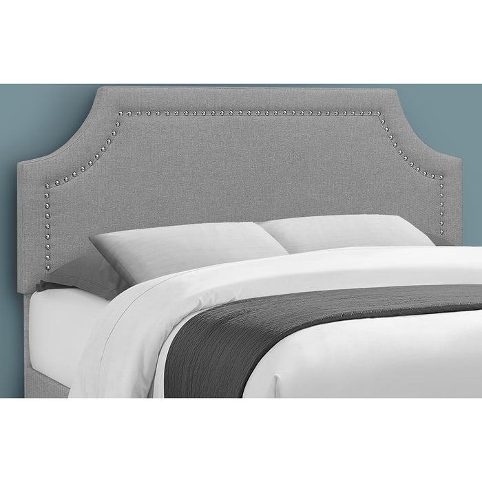 Queen Upholstered Bed - Grey