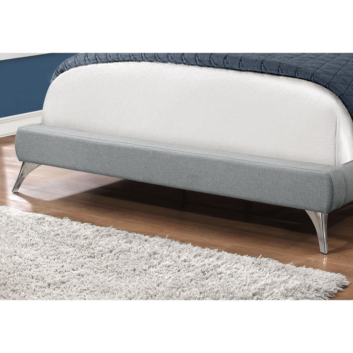 Queen Upholstered Bed - Grey