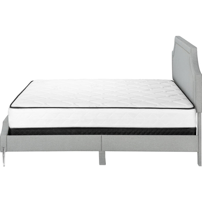 Queen Upholstered Bed - Grey