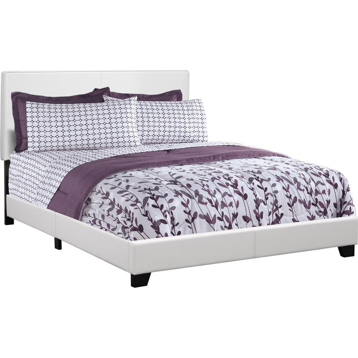 Queen Upholstered Bed - White