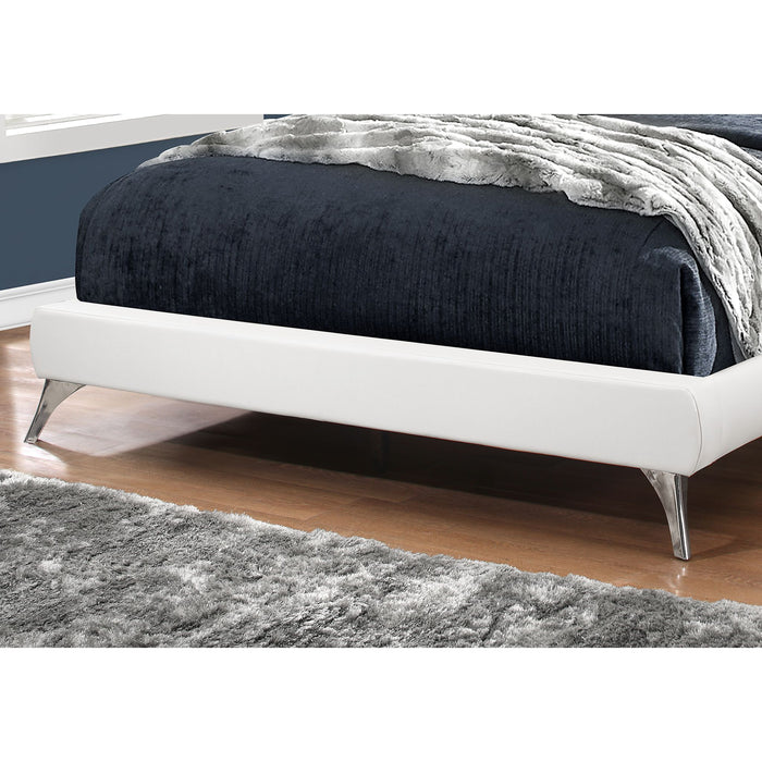 Queen Upholstered Bed - White