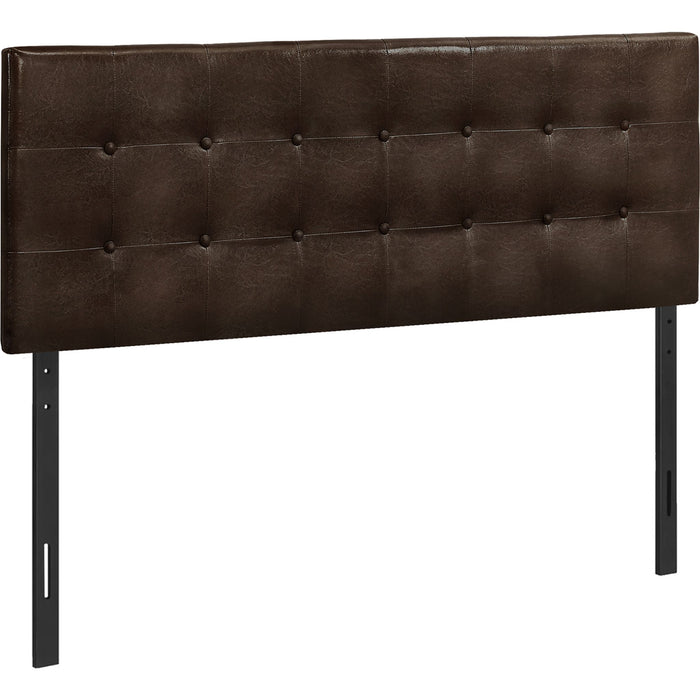 Queen Upholstered Headboard - Brown/Black