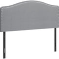 Queen Upholstered Headboard - Grey/Black