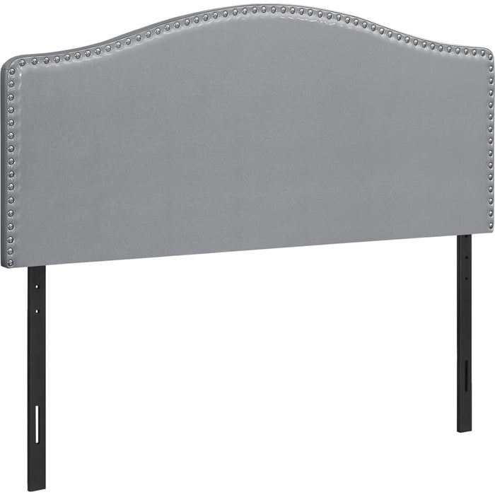 Queen Upholstered Headboard - Grey/Black