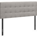Queen Upholstered Headboard - Grey/Black