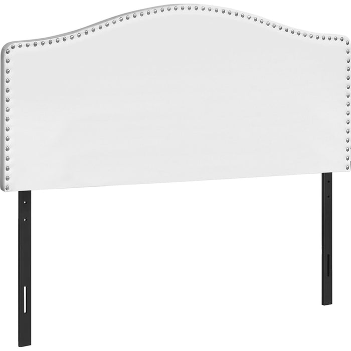 Queen Upholstered Headboard - White/Black