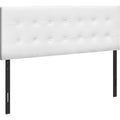 Queen Upholstered Headboard - White/Black